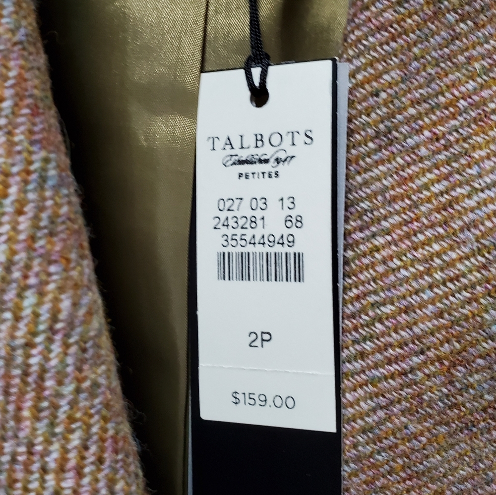 NWT Talbots Wool Blend Suit Jacket Kate Fit 2P - Picture 4 of 9